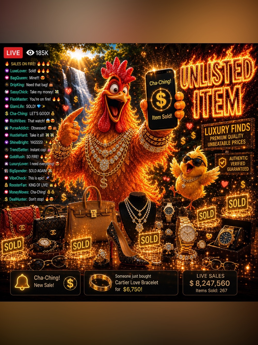 Unlisted live show item